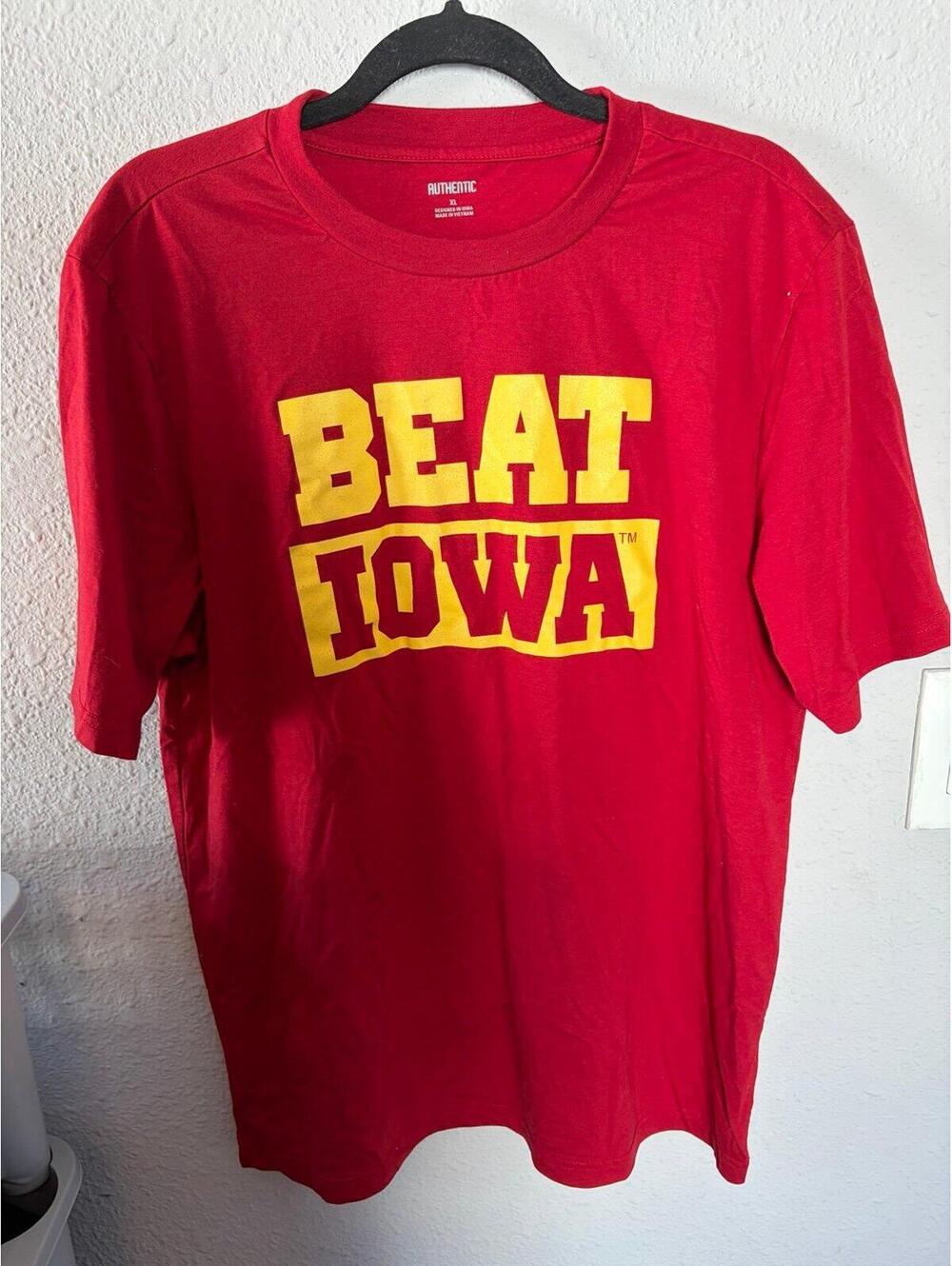 Authentic Brand Beat Iowa Tshirt size XL. Iowa State